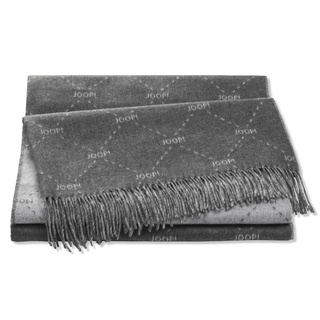 JOOP! Fransen-Plaid Fine-Signature anthrazit