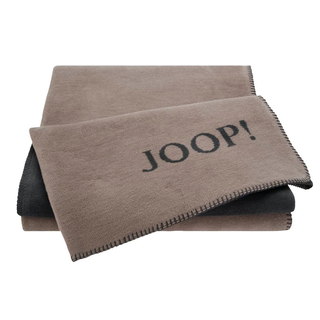 JOOP! Wohndecke Uni-Doubleface taupe-anthrazit