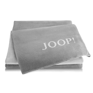 JOOP! Wohn- und Kuscheldecke Uni-Doubleface graphit-rauch