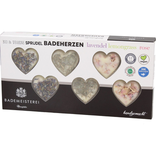 Sprudelbadeherzen mit Blten