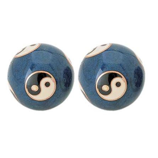 Qi-Gong Kugel Yin Yang blau