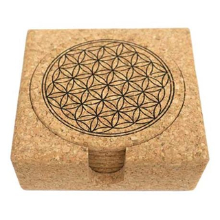 Korkuntersetzer 6 Stk. SET mit Aufsteller