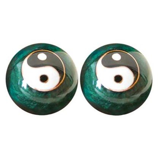 Qi-Gong Kugel Yin Yang grn