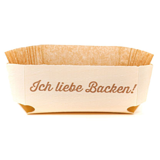 Brotbackform Naturholz Ich liebe Backen!