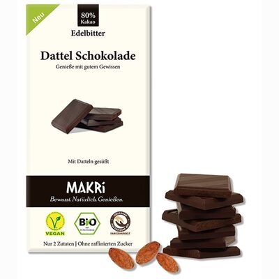 Dattel Schokolade Edelbitter 80% Kakao