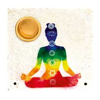 Buddha quadratisch wei� 9x9cm