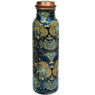 Kupferflasche Paisley blau