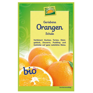 Geriebene Orangenschale