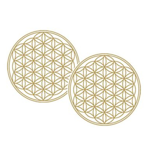 Aufkleber Blume des Lebens gold